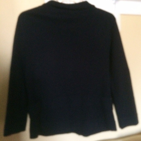 Banana Republic Knit Jacket Navy SzM Collar 4 Button Closure Fitted Pre-Owned - Picture 5 of 12